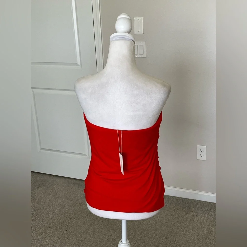 NWT Favorite Daughter The Colette Strapless Top Color Pomodoro Sizes Large & XL - Picture 3 of 10